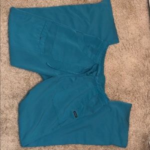 XS Teal Jockey scrub pants